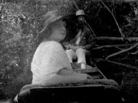 image0347  Gwen in boat on Wey canal